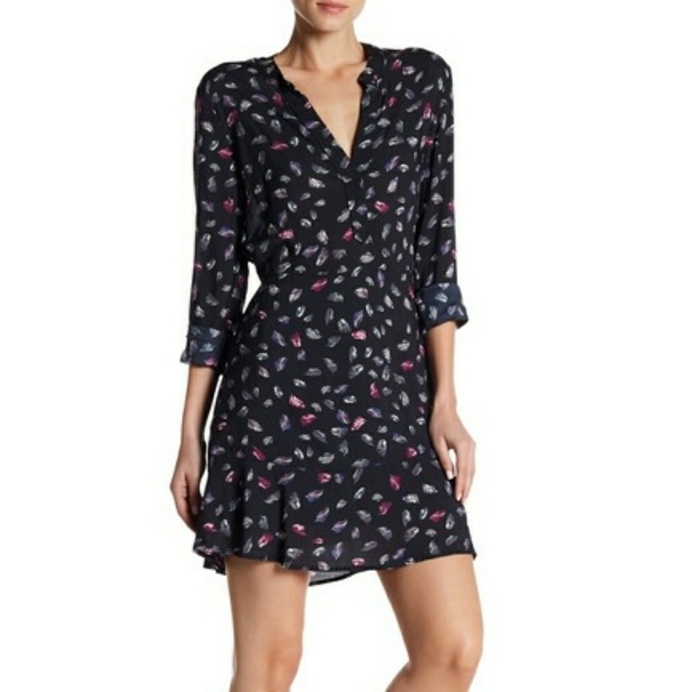 Splendid ◾ Feather Print Mini Dress